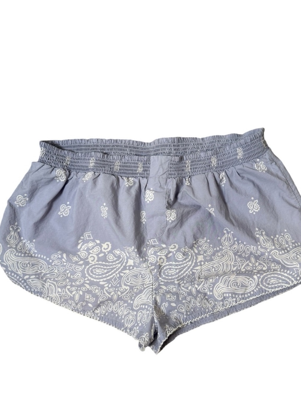 Anthropologie Purple Paisley-Print Shorts
